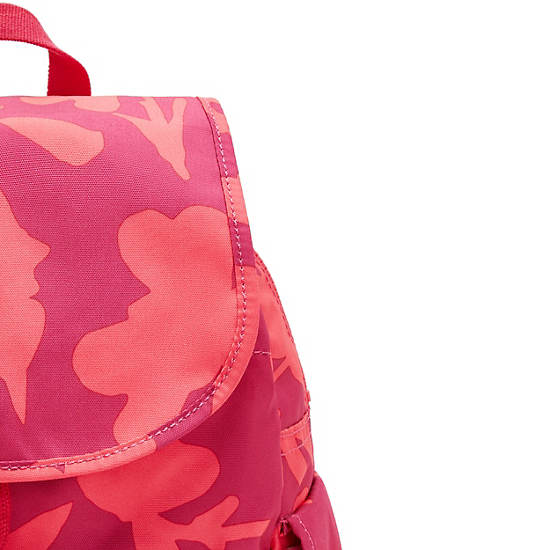 Kipling City Pack Small Printed Backpacks Coral Print | CA 1517GS